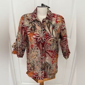 TanJay rayon blend petite blouse size 10 petite